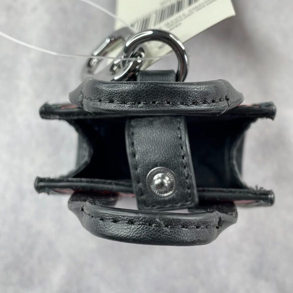 Michael Kors Micro Signature Logo Case Red Bag Charm Keychain Pod Case $168 NEW - Picture 6 of 14